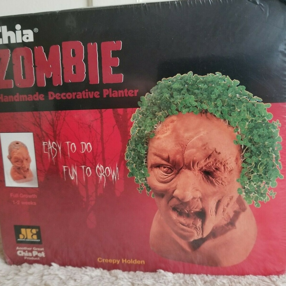 Chia Pet Zombie Creepy Holden Decor Planter